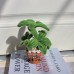 2PCS  * Handmade Pipe Cleaner Green Money Tree Potted Plant Artificial Simulation Indoor Home Desktop Party Wedding Decor 