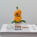 4PCS * Handmade Pipe Cleaner 5 Persimmons & Green Leaves Potted Plant Artificial Simulation Flowers Indoor Home Desktop Party Wedding Decor 