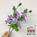 30 PCS * Handmade Pipe Cleaner Chenille Stems Trumpet Creeper Flower Green Leaves Artificial Simulation Flower Indoor Home Desktop Party Wedding Decor 