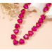 New Shiny Rose Pink Heart Necklace Ladies Exquisite Clavicle Chain Necklace Jewelry for Ladies Gift