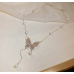 New White Pearl Butterfly Necklace Ladies Exquisite Clavicle Chain Necklace Jewelry for Ladies Gift
