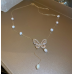 New White Pearl Butterfly Necklace Ladies Exquisite Clavicle Chain Necklace Jewelry for Ladies Gift