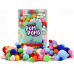 900 PCS Pom Poms, Multicolor Bulk Pom Poms Arts and Crafts, Soft and Fluffy Craft Pom Poms, Assorted Sizes Pompoms, for Arts and Craft Making Decorations