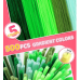 Green Pipe Cleaners,500pcs in 5 Colors, Chenille Stems for Art and Craft Projects, Flower DIY Decorations